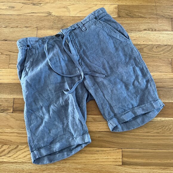 Claudio Milano 100% Linen Blue Shorts With Drawstring – Men’s 30 ($245 New) - Picture 1 of 6